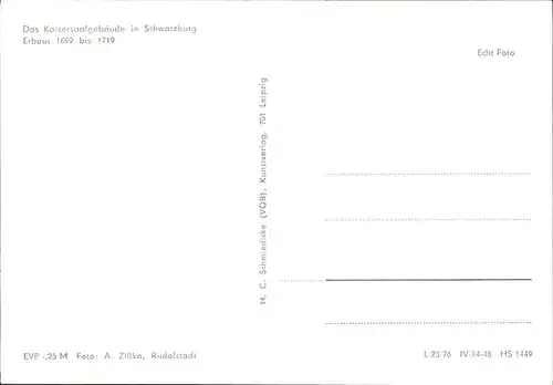 Schwarzburg Thueringer Wald Kaisersaalgebaeude Kat. Schwarzburg