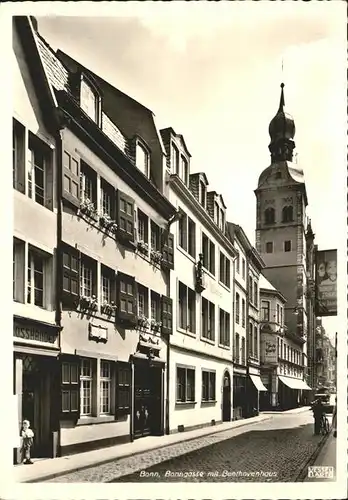 Bonn Rhein Bonngasse mit Beethovenhaus / Bonn /Bonn Stadtkreis