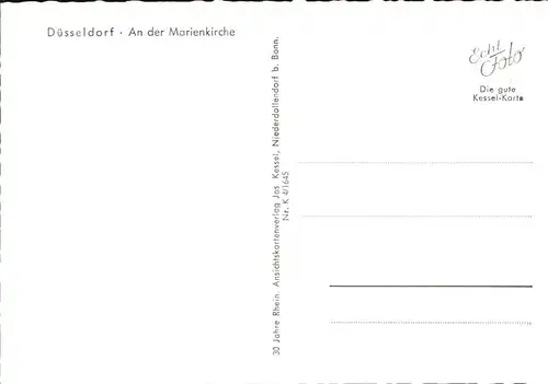 Duesseldorf Partie an der Marienkirche Kat. Duesseldorf