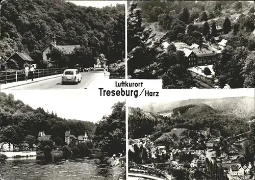 Treseburg Harz Teilansichten Luftkurort Partie am Fluss Bodetal Kat. Treseburg