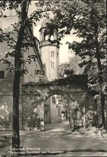 Wittenberg Lutherstadt Lutherhaus Durchblick zum Treppenturm / Wittenberg /Wittenberg LKR