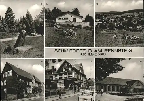 Schmiedefeld Rennsteig Rennsteigstein Ferienheime Pechhuette Geschwister Scholl Deutsch Sowjetische Freundschaft FDGB Kulturhaus Kat. Schmiedefeld Rennsteig