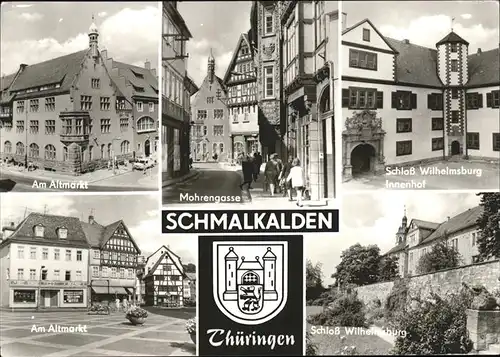 Schmalkalden Altmarkt Mohrengasse Schloss Wilhelmsburg Wappen Kat. Schmalkalden