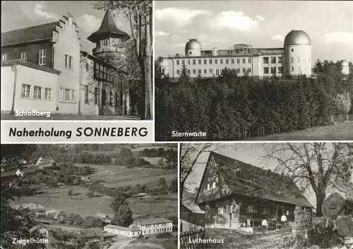 Sonneberg Thueringen Schlossberg Sternwarte Ziegelhuette Lutherhaus Weltspielzeugstadt Kat. Sonneberg