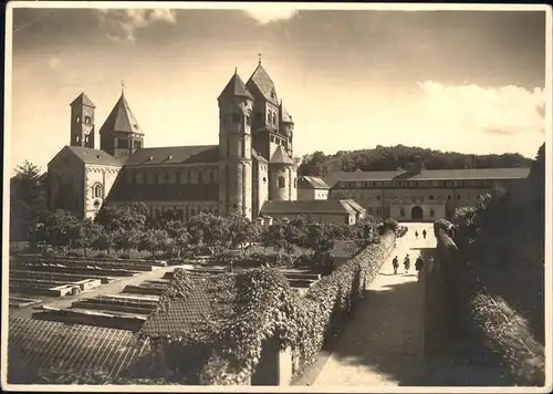 Mendig Eifel Abtei Basilika Maria Laach Garten Handabzug Kat. Mendig