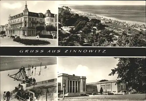 Zinnowitz Ostseebad Usedom Erholungsheim "Glueck auf" Strand Kulturhaus Kat. Zinnowitz