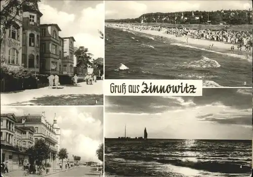 Zinnowitz Ostseebad Usedom Promenade der Voelkerfreundschaft Strandpromenade Abendstimmung Kat. Zinnowitz