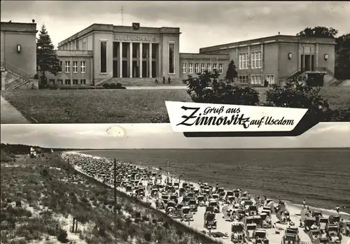 Zinnowitz Ostseebad Usedom Kulturhaus Strand Kat. Zinnowitz