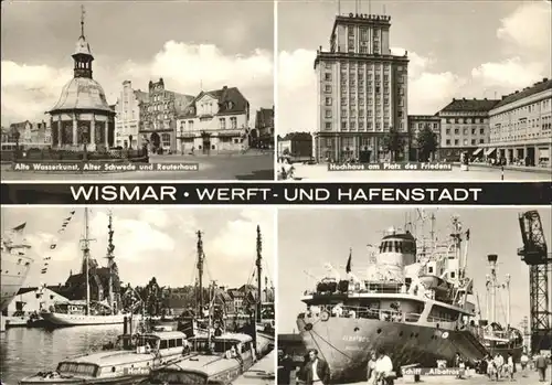 Wismar Mecklenburg Vorpommern Alte Wasserkunst Alter Schwede Reuterhaus Hochhaus Platz des Friedens Schiffe Werft und Hafenstadt / Wismar /Wismar Stadtkreis