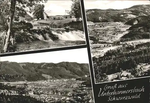 Unterharmersbach Panorama Luftkurort Wasserfall Kat. Zell am Harmersbach