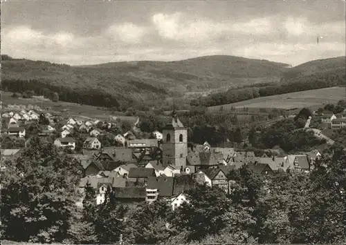 Neukirchen Knuellgebirge Ortsansicht mit Kirche Luftkurort Kat. Neukirchen