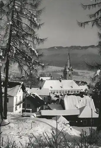 Aflenz Steiermark Ortsansicht mit Kirche im Winter / Aflenz  /Oestliche Obersteiermark