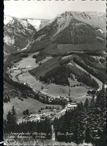 Altenberg Rax Panorama gegen Schneealpe Muerzsteger Alpen Sommerfrische Kat. Altenberg an der Rax