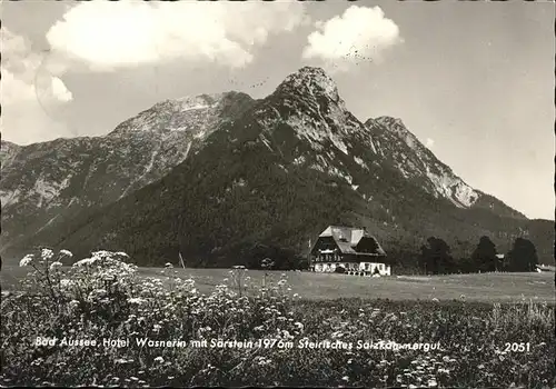 Bad Aussee Steiermark Alpenhotel Wasnerin mit Sarstein Dachsteingebirge Kat. Bad Aussee