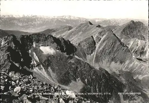 Hohentauern Blick vom Boesenstein gegen Dreistecken und Hochhaide Alpenpanorama Kat. Hohentauern