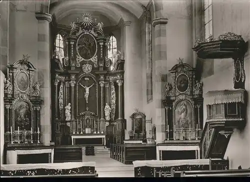 Ravengiersburg Hunsrueckdom Klosterkirche Inneres Altar Kanzel Missionsseminar Maria Hilf Kat. Ravengiersburg