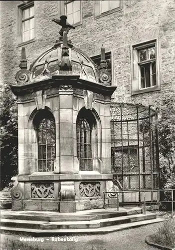 Merseburg Saale Rabenkaefig im Schlosshof Kat. Merseburg