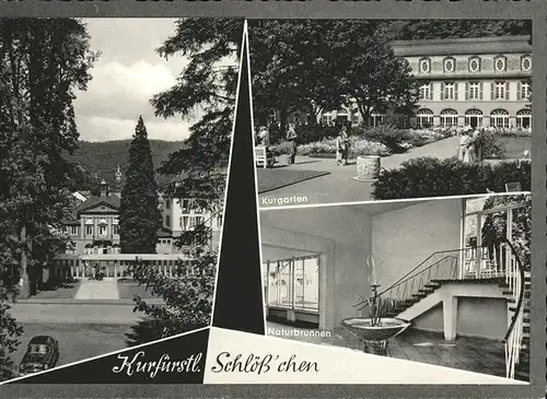 Bad Bertrich Kurgarten Kurfuerstliches Schloesschen Naturbrunnen Kat. Bad Bertrich