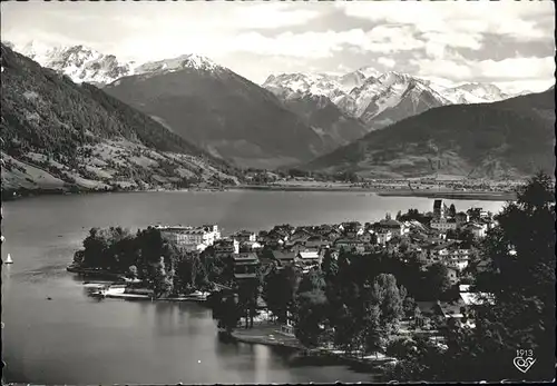 Zell See Panorama gegen Hohe Tauern Kat. Zell am See