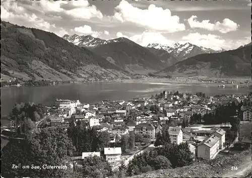 Zell See Panorama gegen Hohe Tauern Kat. Zell am See