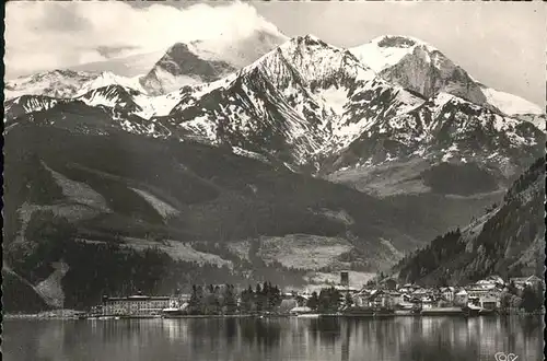 Zell See Blick vom See aus Hoher Tenn Imbachhorn Hohe Tauern Kat. Zell am See