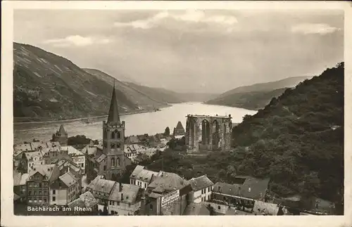 Bacharach Rhein Rhein Panorama Kat. Bacharach