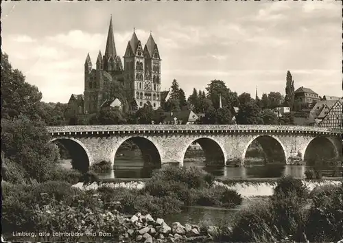 Limburg Lahn Alte Lahnbruecke Dom Kat. Limburg a.d. Lahn