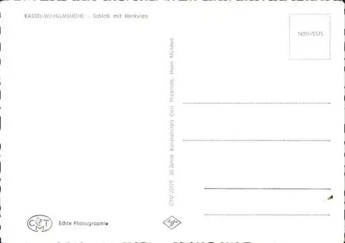 Kassel Wilhelmshoehe Schloss mit Herkules Fliegeraufnahme Kat. Kassel