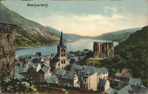 Bacharach Rhein Rheinpanorama Kat. Bacharach
