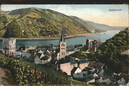 Bacharach Rhein Rheinpanorama Kat. Bacharach