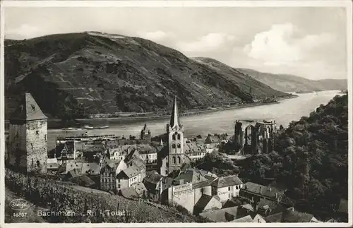 Bacharach Rhein Rheinpanorama Kat. Bacharach