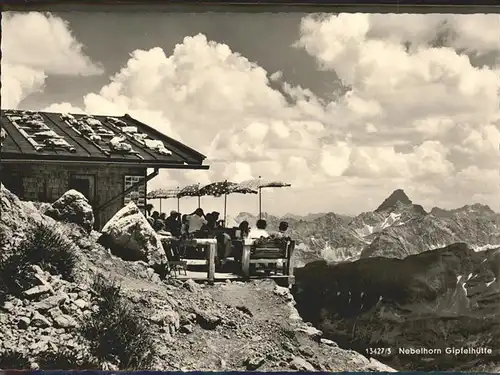 Oberstdorf Nebelhorn Gipfelhuette Kat. Oberstdorf