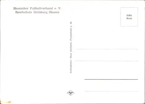 Gruenberg Hessen Hessischer Fussballverband Sportschule Kat. Gruenberg