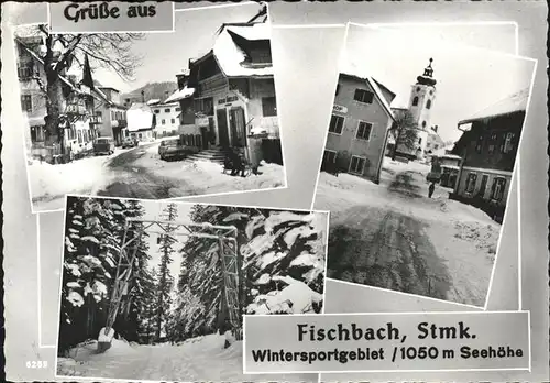 Fischbach Steiermark Ansichten im Schnee Kat. Fischbach