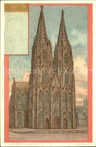 Koeln Rhein Dom (Kuenstlerkarte v.Franz Hein) Kat. Koeln