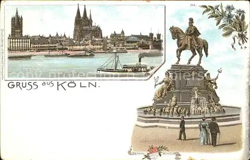 Koeln Rhein Kaiser Wilhelm Denkmal Kat. Koeln