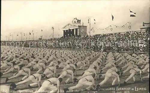 Leipzig 12.Deutsches Turnfest am 13.Juli 1913 Blick zur Koenigsloge Kat. Leipzig