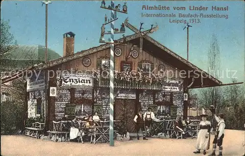 Leipzig Int.Baufach Ausstellung 1913 (Almhuette v.Linder Hansi) Kat. Leipzig