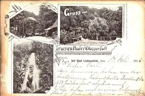 Bad Liebenstein Trusenthaler Wasserfall Kat. Bad Liebenstein