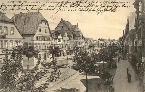 Friedberg Hessen Kaiserstrasse Pferdewagen Kat. Friedberg (Hessen)