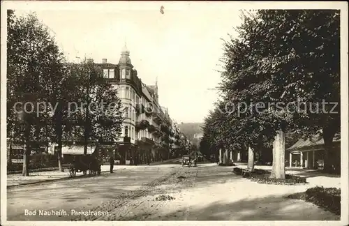 Bad Nauheim Parkstrasse Auto Pferdewagen Kat. Bad Nauheim