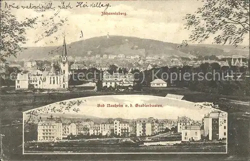 Bad Nauheim Panorama mit Johannisberg Gradierbauten Kat. Bad Nauheim
