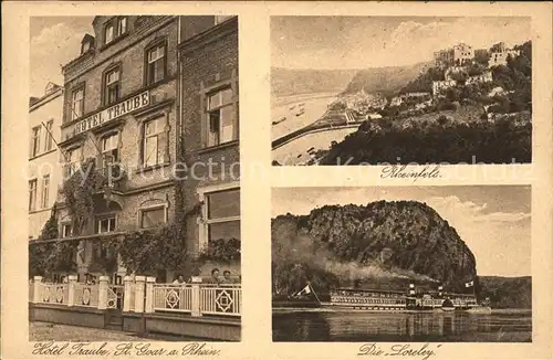 St Goar Rheinfels Loreley Hotel "Traube" Kat. Sankt Goar