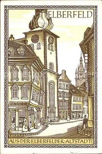 Elberfeld Wuppertal Altstadt Kuenstlerkarte / Wuppertal /Wuppertal Stadtkreis