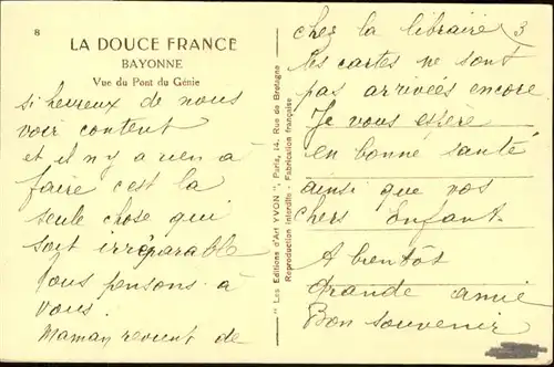 Bayonne Pyrenees Atlantiques vue du Pont du Genie / Bayonne /Arrond. de Bayonne
