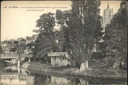 Le Mans Sarthe Le Mans Bords Sarthe Ruines Pont * / Le Mans /Arrond. du Mans