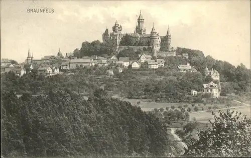 Braunfels Panorama mit Schloss Kat. Braunfels