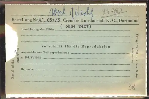 Werl Westfalen Sitzungszimmer Reproduktionsvorschrift / Werl /Soest LKR