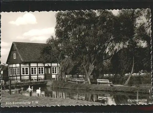 Bad Rothenfelde Klostermuehle Schwaene Kat. Bad Rothenfelde