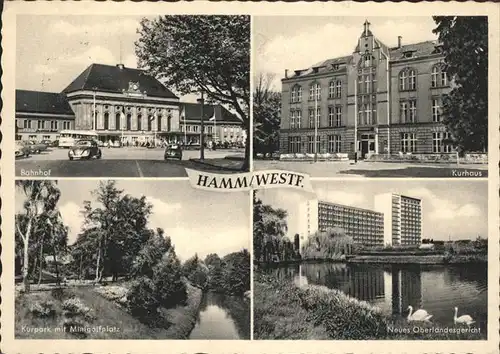 Hamm Westfalen Kurhaus Bahnhof Kurpark Oberlandesgericht Kat. Hamm